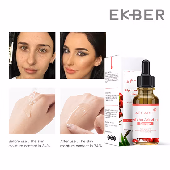 Venta caliente genciana blanqueamiento facial esencia tierna para el cuidado de la piel